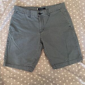 Ben Sherman geometric print shorts - size 32 - blue/white